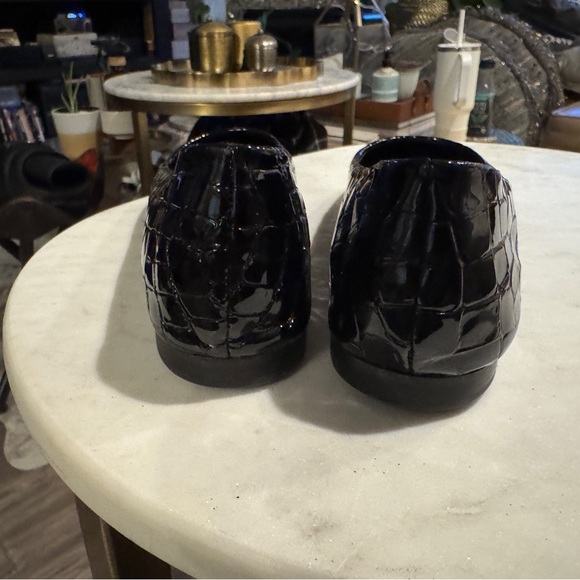 Tamara Mellon Black Croc Flats Loafers - Picture 3 of 8